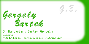 gergely bartek business card
